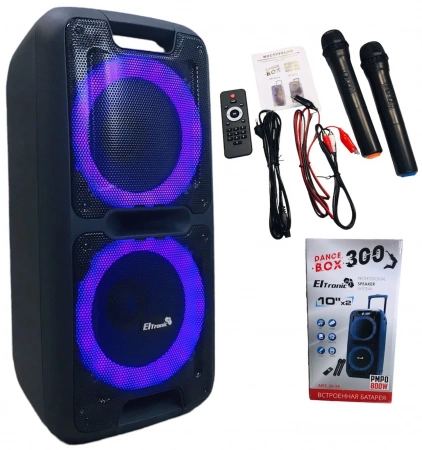 Колонка 10" (20-14 DANCE BOX 300) динамик 2шт/10" ELTRONIC с TWS