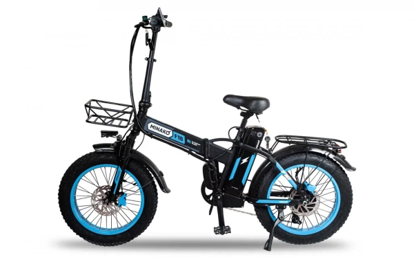 Электровелосипед Minako F10 Dual PRO полный привод (blue)