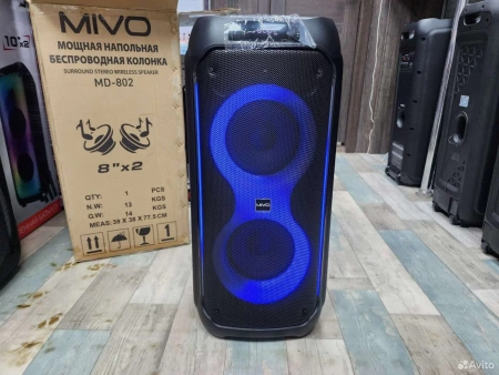 Колонка портативная mivo MD-802 2 микрофона 120W