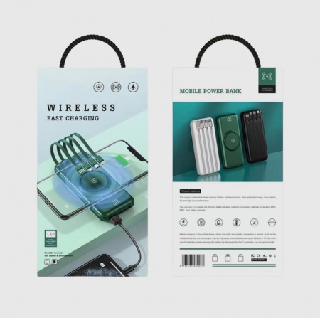 Power Bank 30000mAh / с беспроводной зарядкой (черный)